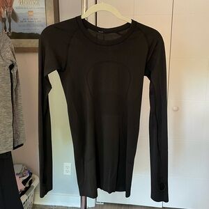Black Lululemon Swiftly Tech Long Sleeve Shirt